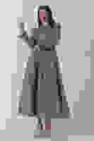 Gold Pul Payetli Kol Ucu Tüylü Tesettür Abiye 6502492.122 