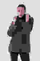 Gri Fermuarlı Oversize Kapüşonlu Çift Cepli Peluş Mont 0108078.06 