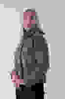 Gri Omuz Fiyonk Detaylı Düğme Kapamalı Kaşe Ceket 41630060.06 Gri