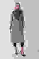 Gri Seyyar Kürklü Astarlı Kaşe Kaban 0108070.06 Gri