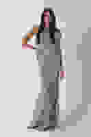 Gri Tek Omuz Drapeli Taş Detaylı Abiye 0801009.06 Gri