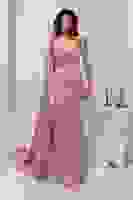 Gül Yaka Kuşak Detaylı Tek Omuz Abiye 0801099.25 Gül