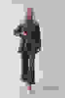 Haki Bisiklet Yaka Önü Düğme Kapama Görünümlü Pantolonlu Scuba Takım 4592265.23 Haki