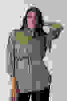 Haki Gömlek Yaka Düğme Kapamalı Bel Bağlamalı Tunik 4595331.23 Haki