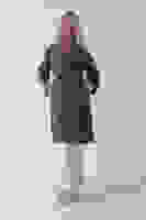 Haki Önden Düğme Kapamalı Yandan Cepli Kuşaklı Uzun Trenç 4200823.23 Haki