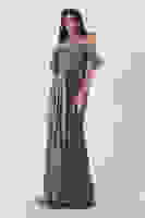 Haki Pul Payet Detaylı Yırtmaçlı Abiye 9705321.23 Haki