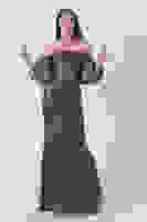 Haki Pul Payetli Balon Kol Abiye 9705296.23 