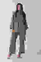 Haki Şal Yaka Üzeri Broş Detaylı Pantolonlu Takım 4592270.23 Haki