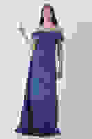 İndigo Drape Detaylı Saten Kumaş Abiye Elbise 9704858.98 