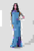 İndigo Önü Yırtmaçlı Tek Omuz Şık Abiye 0801563.98 