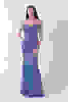 İndigo Pul Taş İşlemeli Straplez Balık Abiye 9705304.98 