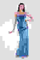 İndigo Sırtı Bağlamalı Yırtmaçlı Abiye 4522018.98 