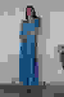 İndigo V Yaka Parıltılı Uzun Kollu Abiye 6502514.98 İndigo