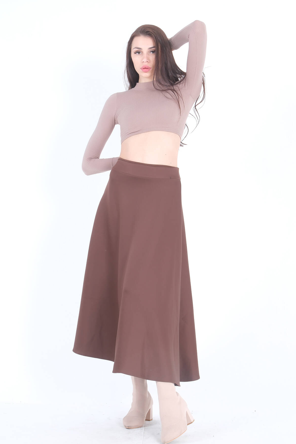 Kahve A Kesim Scuba Etek 4591006.05 - Ardanewline