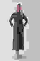 Kahve Belden Bağlamalı Yaka Fırfır Detaylı Düğme Kapamalı Elbise 4571574.05 Kahve