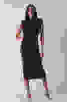 Kahve Büzgülü Üzeri Taş Detaylı Elbise 03050336.05 Kahve