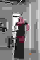 Kahve Drape Detaylı Saten Kumaş Abiye Elbise 9704858.05 Kahve