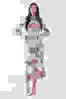 Kahve Fırça Darbesi Desenli Modern Şık Elbise 0807769.05 