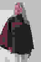 Kahve Hakim Yaka Tek Düğmeli Kemerli Panço 31050725.05 Kahve