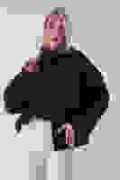 Kahve Şal Aksesuarlı Bisiklet Yaka Triko Kazak 46892633.05 Kahve