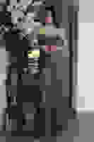 Kahve Taş İşlemeli Uzun Balık Abiye 0801056.05 Kahve