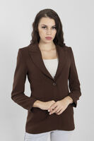 Kahve Vatkalı Astarlı Blazer Ceket 0105110.05 Kahve