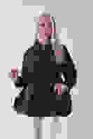 Kahve Yaka Garnili Leopar Desenli Beli Lastikli Trenç 5309347.05 Kahve