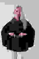 Kahve Yakası Kürklü Dikiş Detaylı Kemerli Panço 47122731.05 Kahve