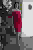 Kırmızı Drapeli Düğme Detaylı Mini Boy Abiye 9705537.08 Kırmızı