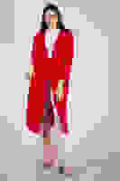 Kırmızı Krep Belden Kuşaklı Kimono 0107121.08 