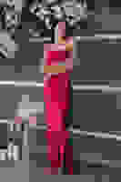 Kırmızı Sırtı Bağlamalı Yırtmaçlı Abiye 4522018.08 