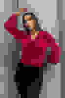 Kırmızı Uzun Kol Degaje Yaka Bluz 4202512.08 Kırmızı