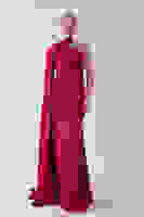 Kırmızı Yaka Kuşak Detaylı Tek Omuz Abiye 0801099.08 Kırmızı