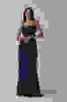 Koyu İndigo Transparan Taşlı Eteği Fırfırlı Abiye 9705034.457 Koyu İndigo