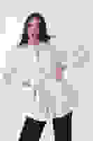 Krem Önü Kapamalı Seyyar Kemerli Peluş Ceket 0105140.19 