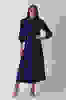 Lacivert Beli Lastikli Cepli Ceket ve Etek İkili Takım 4595053.02 