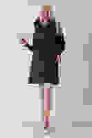 Lacivert Bileği Lastikli Kapüşonlu Baklava Desenli Şişme Mont 44520207.02 Lacivert