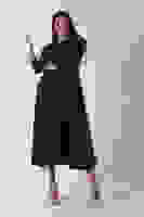 Lacivert Bisiklet Yaka Scuba Tesettür Elbise 4593445.02 Lacivert