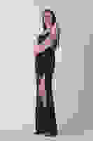 Lacivert Drapeli Parlak Pul Payetli Askılı Abiye 9705539.02 Lacivert