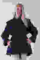 Lacivert Düğme Kapamalı Kuşaklı Yandan Cepli Trenç 422235.02 Lacivert