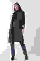 Lacivert Ekose Detaylı Düğme ve Kuşaklı Trençkot 0202027.02 