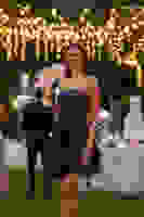 Lacivert İp Askılı Bel Kemer Bağlamalı Mini Boy Abiye 0802004.02 Lacivert