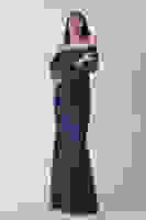 Lacivert Kayık Yaka Simli Uzun Kol Abiye 9705266.02 