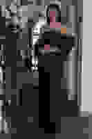 Lacivert Kolları Şifon Yırtmaçlı Abiye 9705139.02 Lacivert