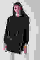 Lacivert Önü Kanguru Cep Detaylı Çizgi Dikişli Bisiklet Yaka Tunik 940170263.02 Lacivert