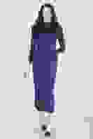 Lacivert Üzeri Pilise Detaylı Saten Tesettür Abiye Elbise 6502300.02 