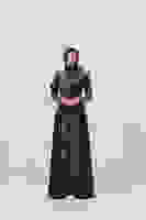 Lacivert Üzeri Taş İşlemeli Bisiklet Yaka Tesettür Elbise 6502502.02 Lacivert