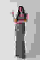 Lavanta Üzeri Taş İşlemeli Sırt Bağlamalı Straplez Abiye 9705498.333 Lavanta