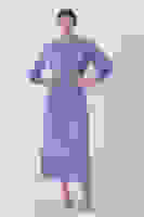 Mavi Önü Dantel Biyeli Tesettür Elbise 0807771.16 