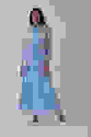 Mavi Yaka ve Bilek Fırfır Detaylı Etekli Takım 4592246.16 Mavi